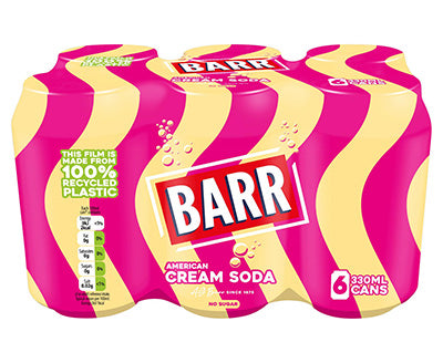Barr American Cream Soda 330ml Cans