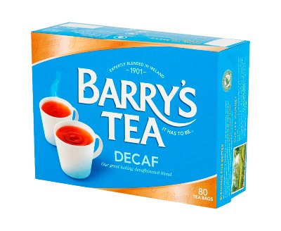 Barrys Tea Decaf Blend 80 Tea Bags 250g x6