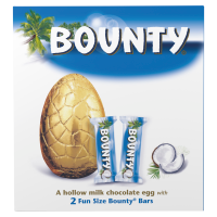 Bounty Coconut Milk Chocolate Easter Egg with 2 Fun Size Bars 207g X4