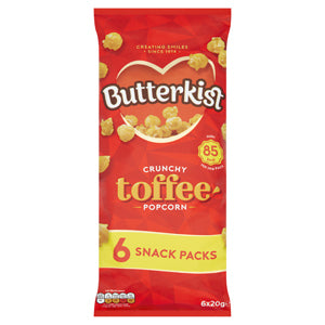 Butterkist Toffee Popcorn20g 6pk x12
