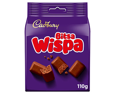 Cadbury Bitsa Wispa Chocolate Bag 110gx10