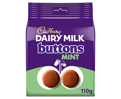 Cadbury Dairy Milk Buttons Mint Chocolate Bag 110gx10