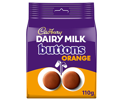 Cadbury Dairy Milk Orange Giant Buttons Chocolate Bag 110gx10