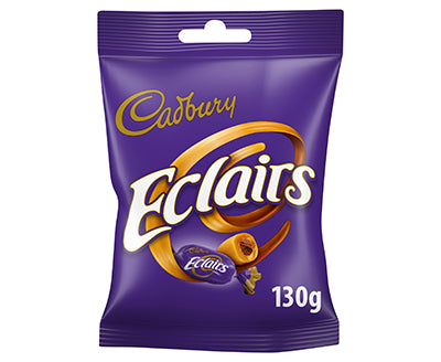 Cadbury Eclairs Classic Chocolate Bag 130g X12