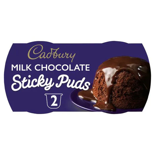 Cadbury Milk Chocolate Puddings 2 Pack x4