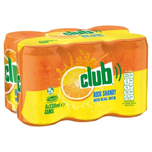 club rock shandy multipack 6 cans 330ml  X 4
