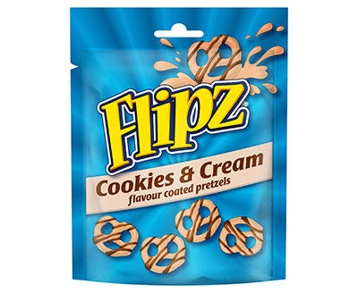 Flipz Pretzels Cookies & Cream Flavour Snacks 90gx6