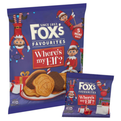 Fox's Where's My Elf Mini Biscuits 5 Pack X8