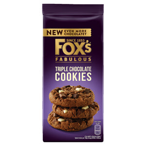 Foxs Fabulous Triple Milk Choc Cookie 180g x8