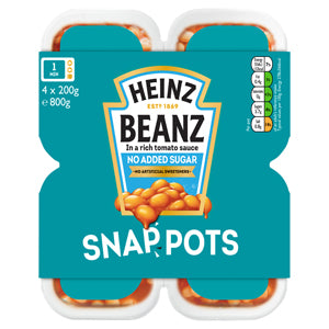 Heinz Beans Snap Pots (4 x 200g) x6