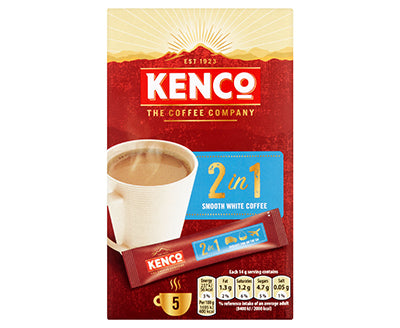 Kenco 2 in 1 Smooth White Instant Coffee Sachets x5