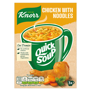 Knorr 3 Pack Chicken Noodle QuickSoup x12
