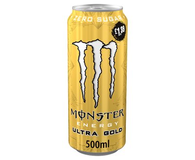Monster Ultra Gold Energy Drink 500ml PM ï¿½1.39 x12