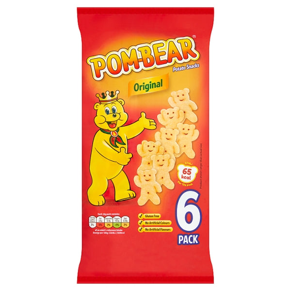 Pom-Bear Original Crisps 6 Pack (78 g) x12