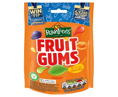 Rowntrees Fruit Gums Vegan Friendly Sweets Sharing Bag 150g x10