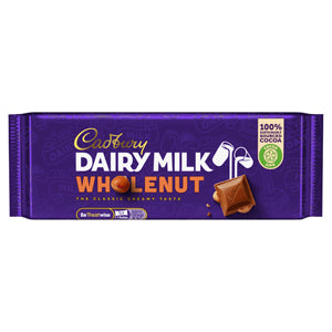 Cadbury Dairy Milk Wholenut  (54 g) Bars box of 48