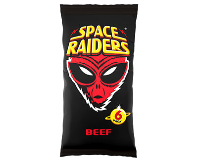 Space Raiders Beef Multipack Crisps 6 Pack x18