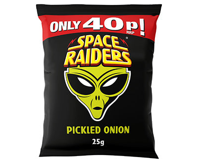 Space Raiders Pickled Onion Flavour Cosmic Corn Snacks 25g x36