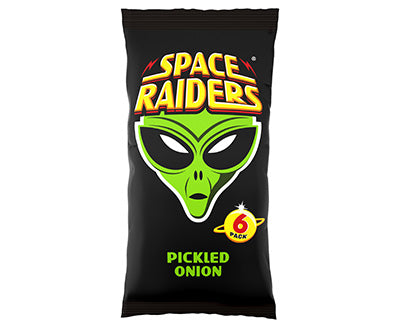 Space Raiders Pickled Onion Multipack Crisps 6 Pack