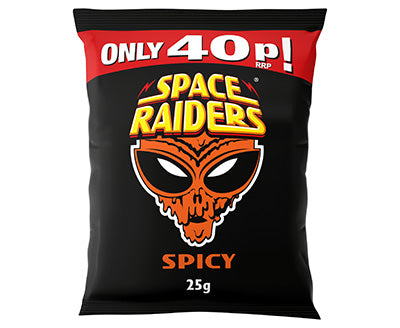 Space Raiders Spicy Flavour Cosmic Corn Snacks 25g x36