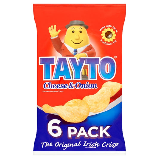 Tayto Cheese & Onion Crisps  6 Pack (150 g) x28