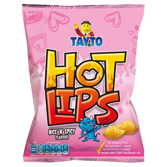 Tayto Hot lips | Box of 32 Packets (42g)