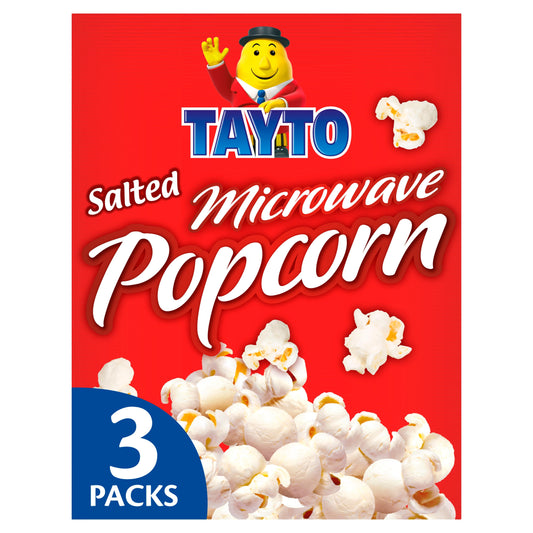 Tayto 3pk Microwave PopCorn Salted 240g X16