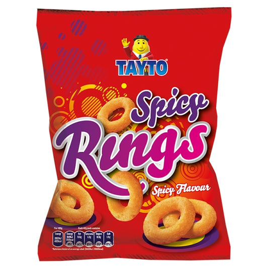 Tayto Spicy Rings | Box of 32 Packets (42g)