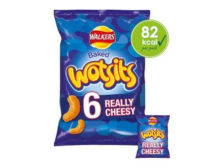 Walkers Baked Wotsits Really Cheesy Flavour Corn Puffs 6 x 16.5g x12