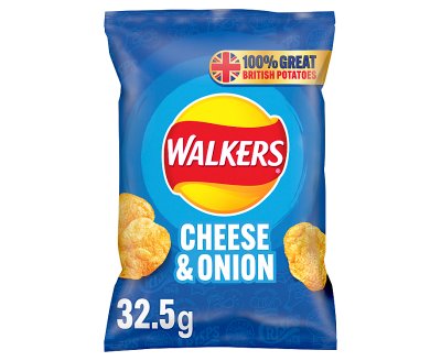 Walkers Cheese & Onion Flavour Crisps 32.5g x32