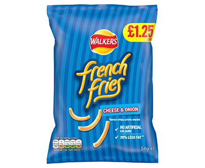Walkers French Fries Cheese & Onion Snacks x15