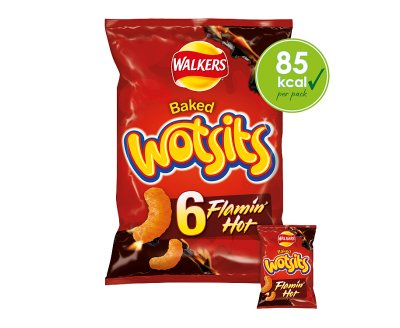 Walkers Wotsits Flamin Hot Snacks 6x16gx12
