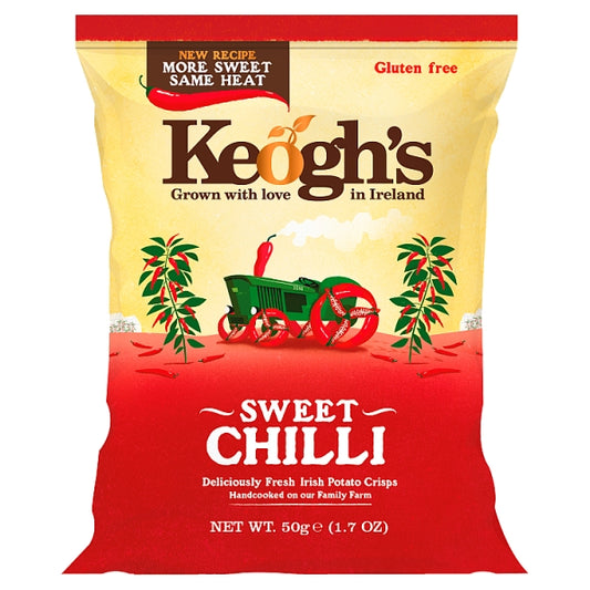 Keoghs Sweet Chilli Crisps (50 g) Box of 24