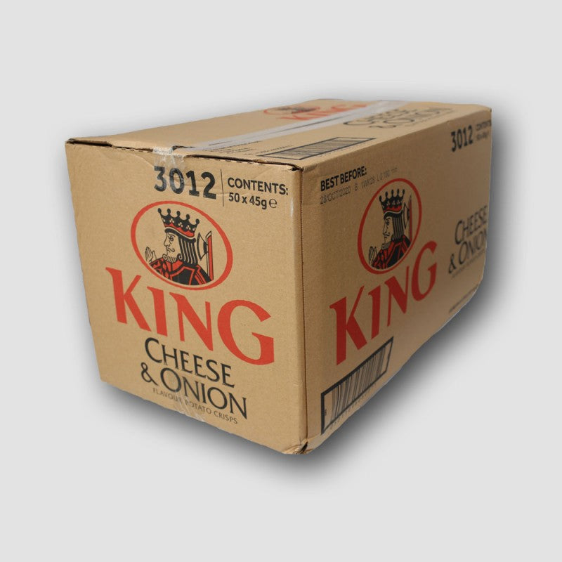 King CHEESE & ONION 37G CRISPS BOX OF 50